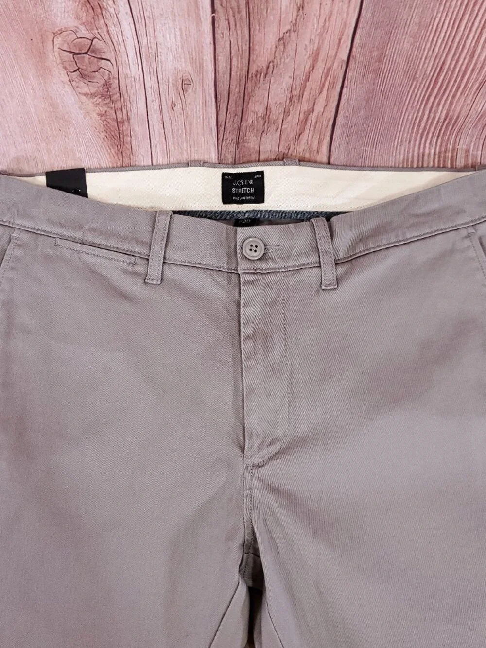 *READ* NWT J Crew Mens 30x31.5(32) 484 Slim fit Stretch Chino Pants Gray E1589